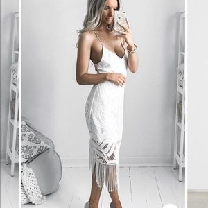 Khaleesi Tassel Lace Dress - Never Worn.